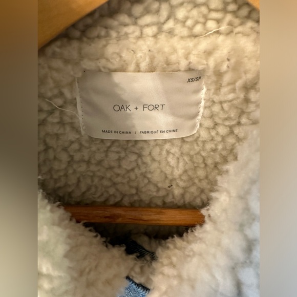 Brand new OAK+FORT denim long coat super warm！Size XS - Picture 2 of 4